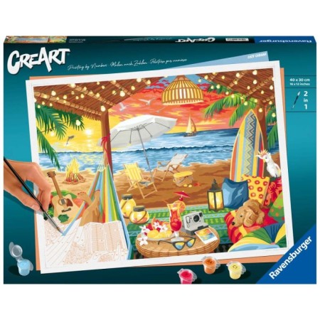 Ravensburger - CreArt pictura pe numere pentru adulti cabana cozy Ravensburger - 1
